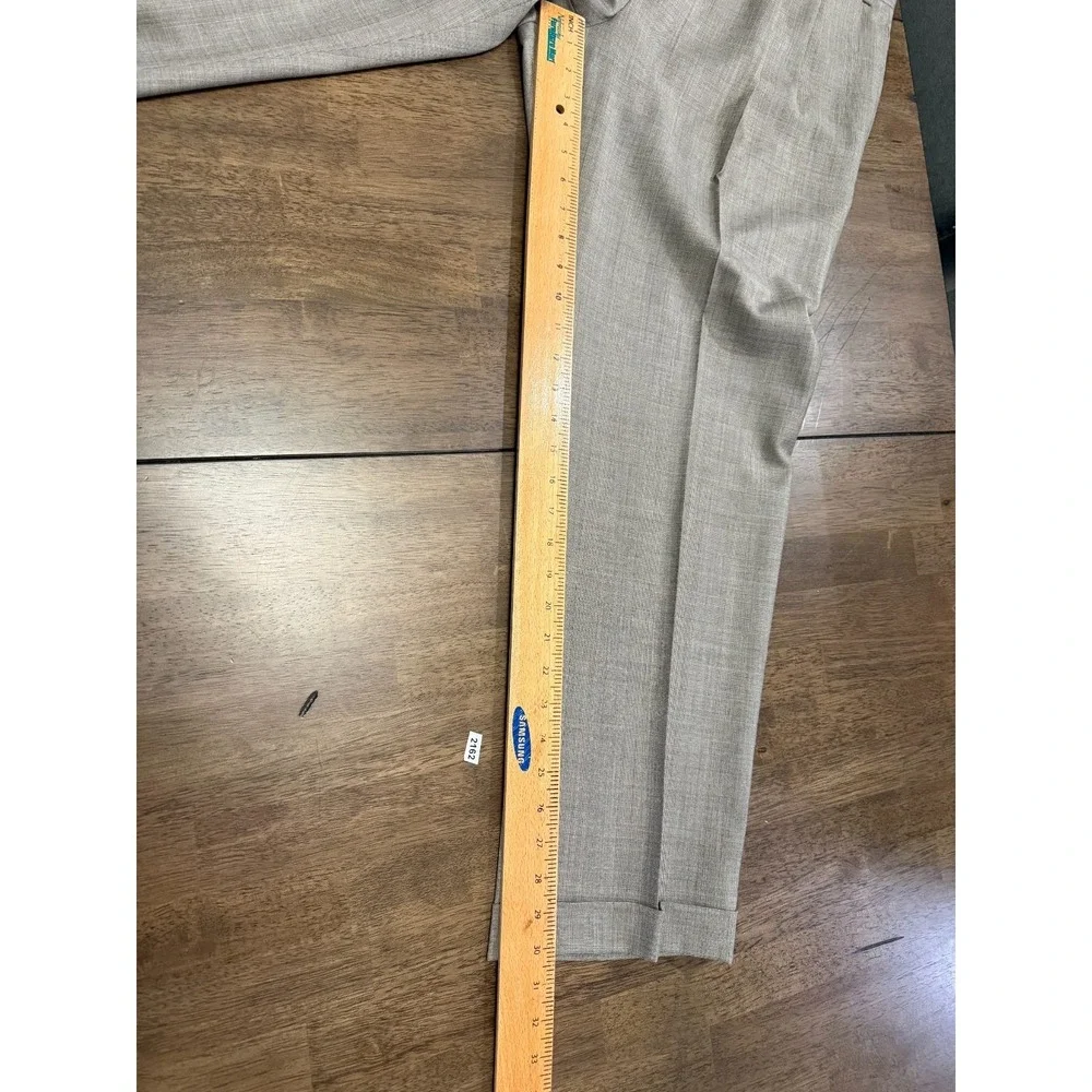 Ralph Lauren Tan Plaid Total Comfort Dress Pants Men's 38x30